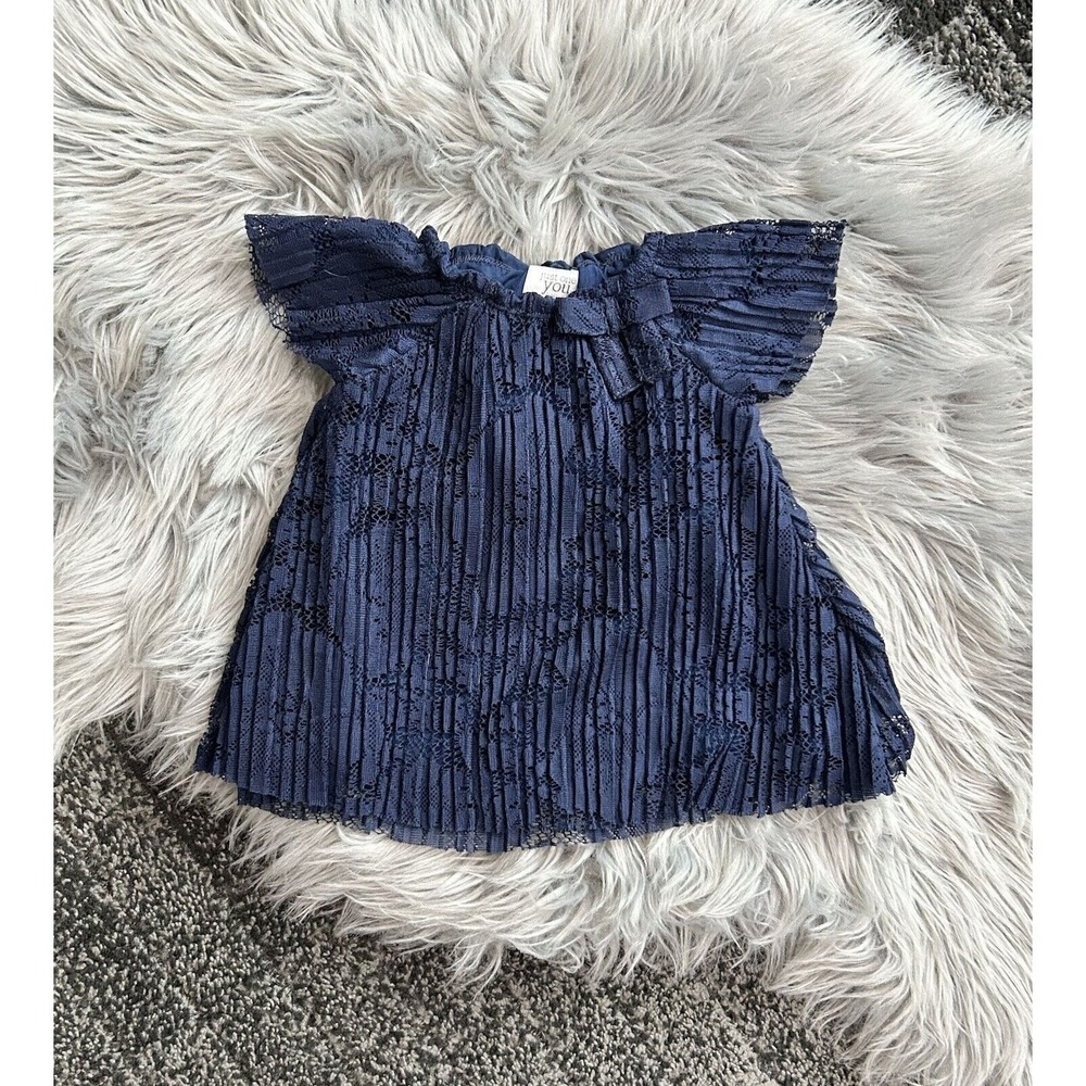Just One You By Carter's Baby Girl Dress Navy Lace Size 3 Month Special Occasion